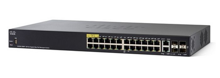 Cisco SG350-28P-K9-JP 24-Port Gigabit 1U Network Switch