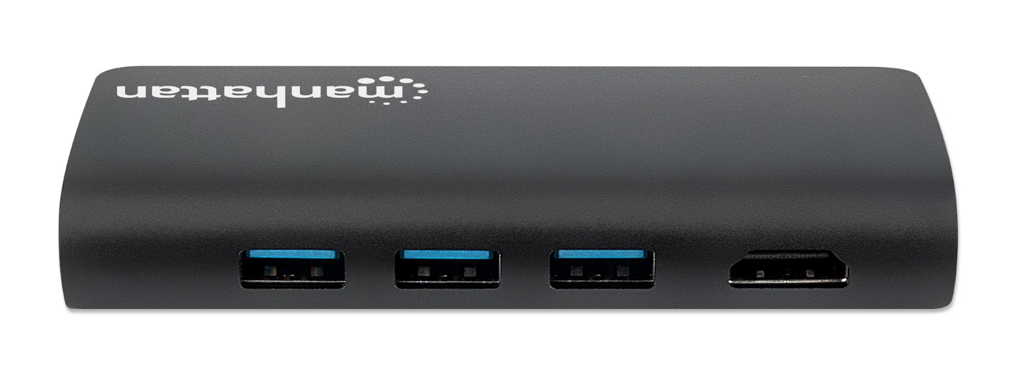 Manhattan USB-C 5-Port Hub/Dock/Converter, USB-C to USB-C (including Power Delivery), 3x USB-A and Gigabit RJ45 Ports with Card Reader, Male to Females, 5 Gbps (USB 3.2 Gen1 aka USB 3.0), 1x Ethernet 10/100/1000 Mbps network, SD/Micro SD, Cable 30cm, Alum
