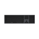 KeySonic KSK-8023BTRF keyboard Universal Bluetooth QWERTZ German Anthracite, Black