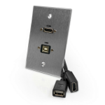 Comprehensive WPPT-HUB1-AC socket-outlet HDMI + USB Type-B Aluminum, Black