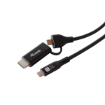 Equip 128437 video kabel adapter 3 m USB Type-C HDMI + USB Type-C Zwart