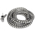 4Cabling Easy Wrap Cable Spiral 15mm x 2.5m: Grey