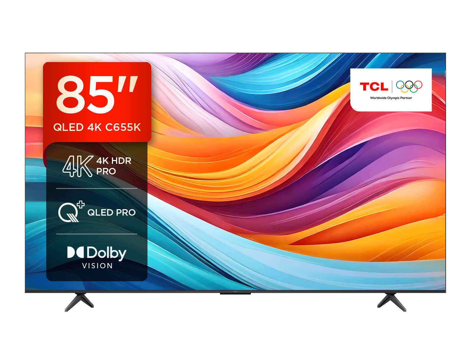 TCL 85C655K TV 2.16 m (85") 4K Ultra HD Smart TV Wi-Fi Black