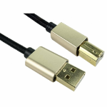 Cables Direct USB2-102-BRAIDED USB cable 1.8 m USB 2.0 USB A USB B Black