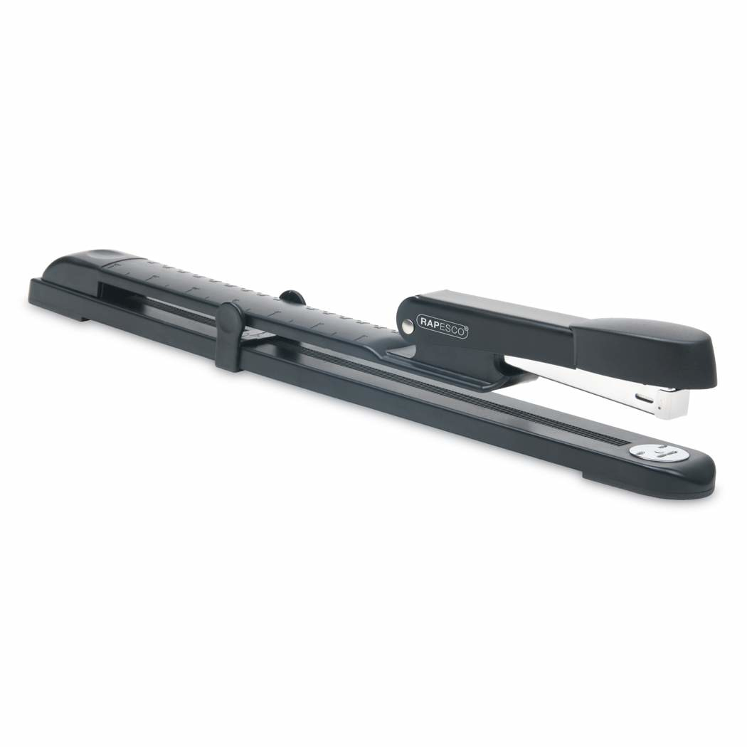 Image of Rapesco Marlin Long Arm Metal Black Flat clinch