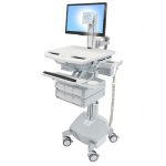 Ergotron StyleView Aluminium, Grey, White Flat panel Multimedia cart