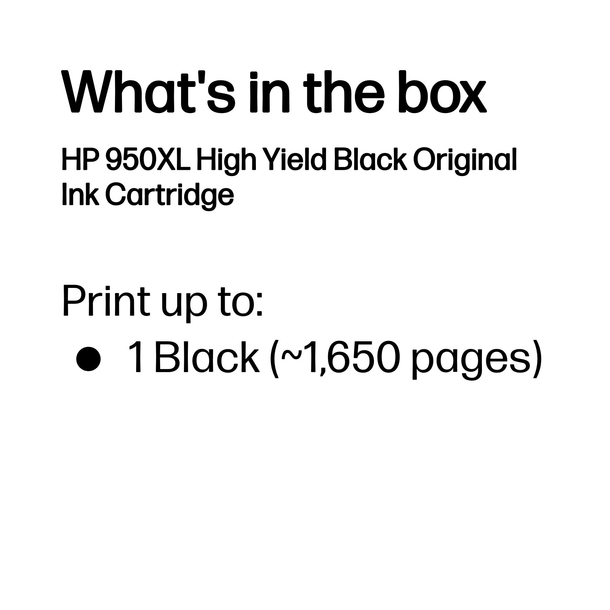 HP 950XL Original Ink Cartridge High Yield Black CN045AE