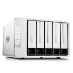 TerraMaster D5-300C disk array Desktop Zwart, Grijs