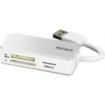 Deltaco UCR-147 card reader USB 3.2 Gen 1 (3.1 Gen 1) Type-A Silver, White