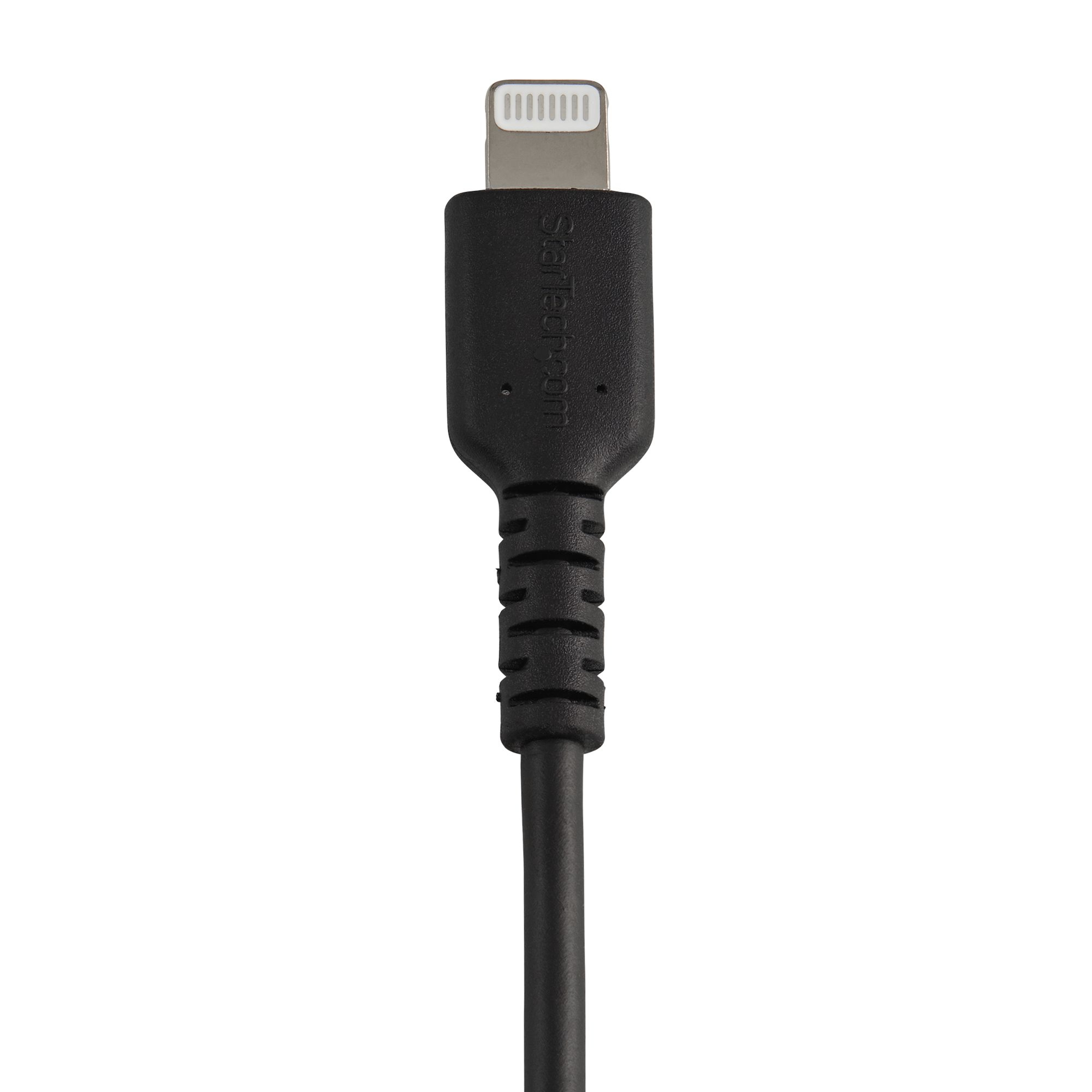 StarTech.com 15cm Durable USB A to Lightning Cable - Black USB Type A to Lightning Connector Charge & Sync Power Cord - Rugged w/Aramid Fiber - Apple MFI Certified - iPad Air iPhone 12