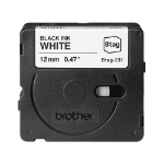 Brother BTAG231 12MM BLACK ON WHITE TAPE