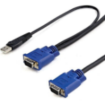 StarTech.com StarTech SVECONUS6 6ft Ultra-Thin USB 3-in-1 USB and KVM Cable Black