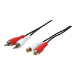 LogiLink 2xRCA - 2xRCA, 5m audio cable Black