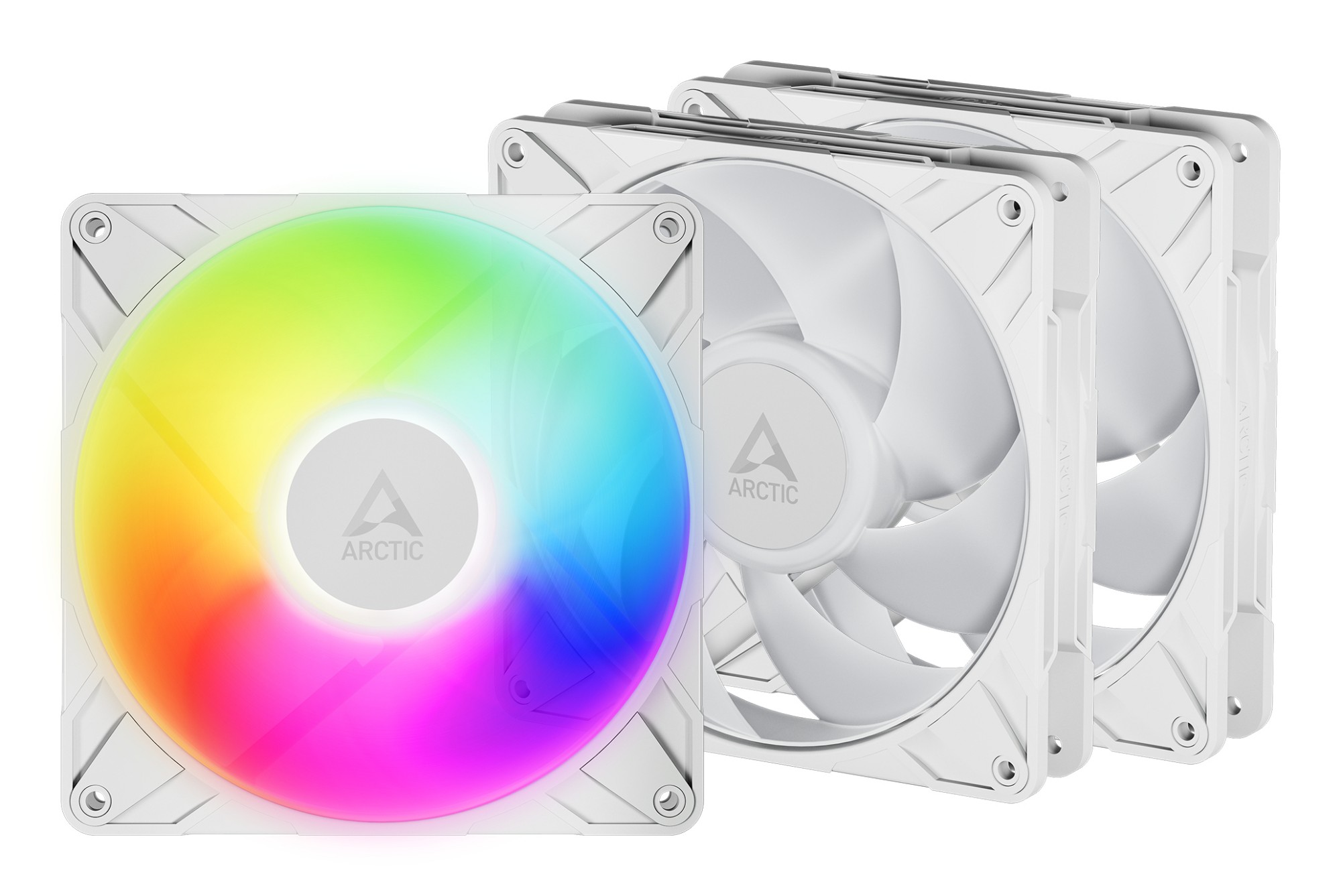 ARCTIC Freezer P14 Pro A-RGB (White) - 3 Pack 140 mm A-RGB PWM Fan wit