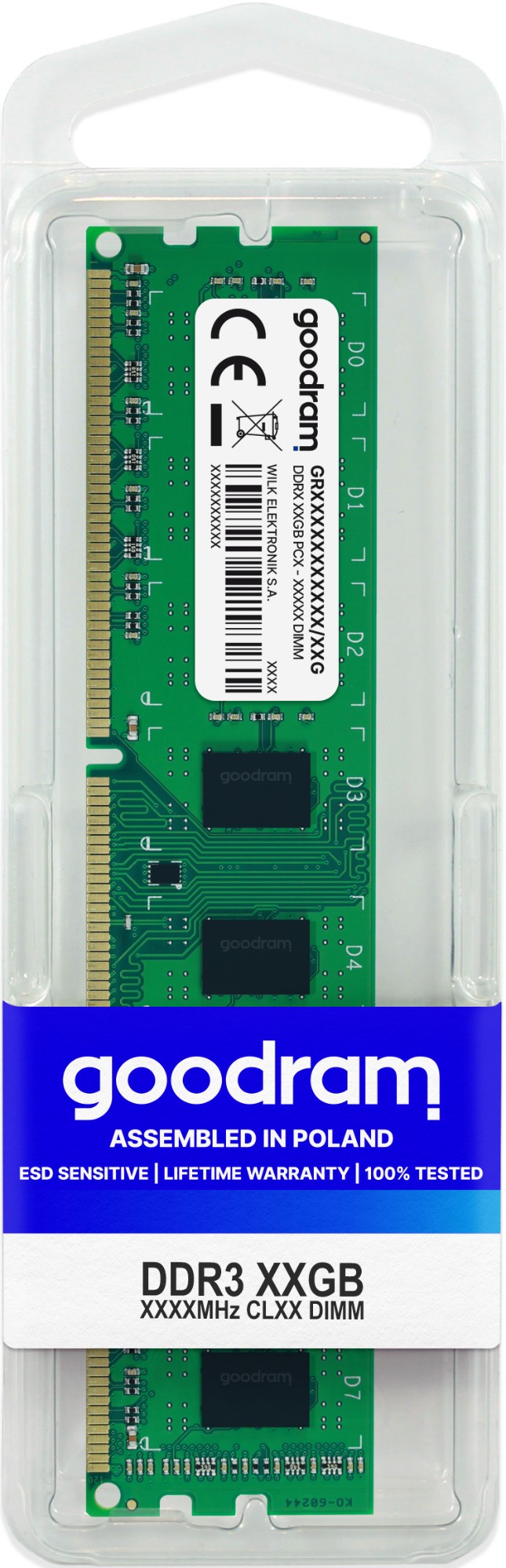 Goodram GR1600D364L11S/4G memory module 4 GB 1 x 4 GB DDR3 1600 MHz
