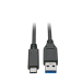 Tripp Lite U428-C03-G2 USB-C to USB-A Cable (M/M), USB 3.2 Gen 2 (10 Gbps), USB-IF Certified, Thunderbolt 3 Compatible, 3 ft. (0.91 m)