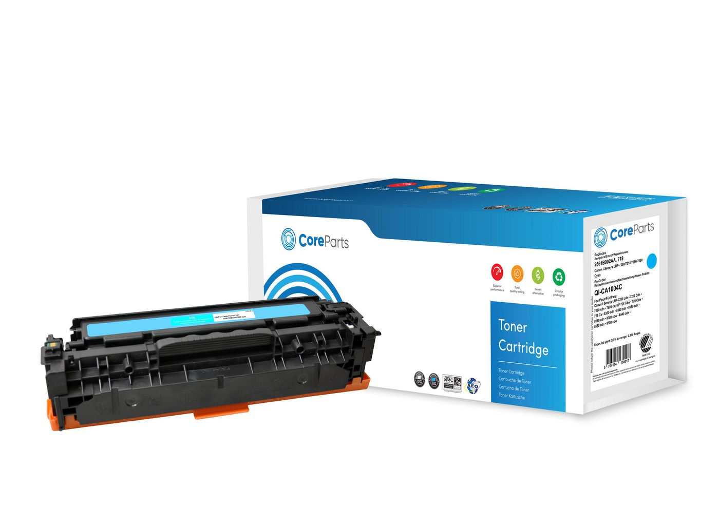 Image of CoreParts Toner Cyan 2661B002AA