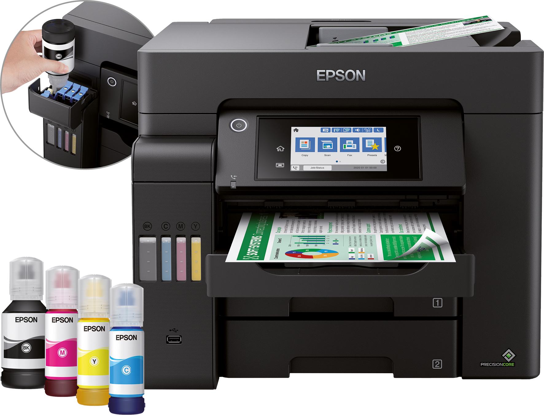 C11CJ30401 EPSON EcoTank ET-5800 - Inkjet - Colour printing - 4800 x 2400 DPI - A4 - Direct printing - Black