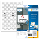 HERMA Removable labels A4 Ø 10 mm round white Movables/removable paper matt 7875 pcs.