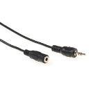 ACT 5 meter audio aansluitkabel 1x 3.5mm stereo jack male - 1x 3.5mm stereo jack female
