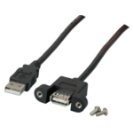 Microconnect USBAAF1PANEL2 USB-kabel USB 2.0 1,8 m USB A Zwart