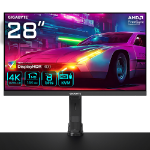 GIGABYTE M28U 28" 4K UHD Arm Edition Gaming Monitor - 3840 x 2160, 144Hz, 1ms, 250 cd/m², FreeSync Premium Pro, Display HDR400, HDMI 2.1, Displayport 1.4