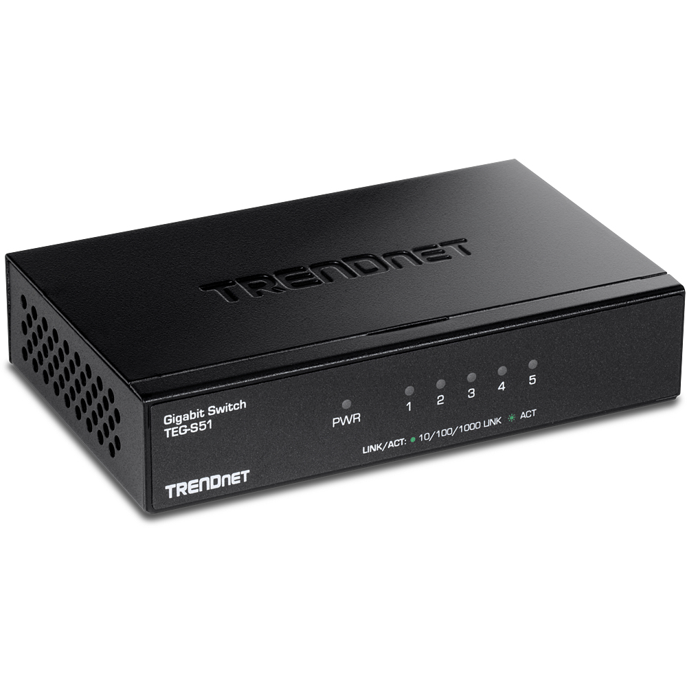 Image of Trendnet TEG-S51 network switch Unmanaged Gigabit Ethernet...