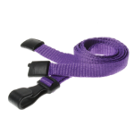 Digital ID 10mm Recycled Plain Purple Lanyards with Plastic J Clip (Pack of 100)