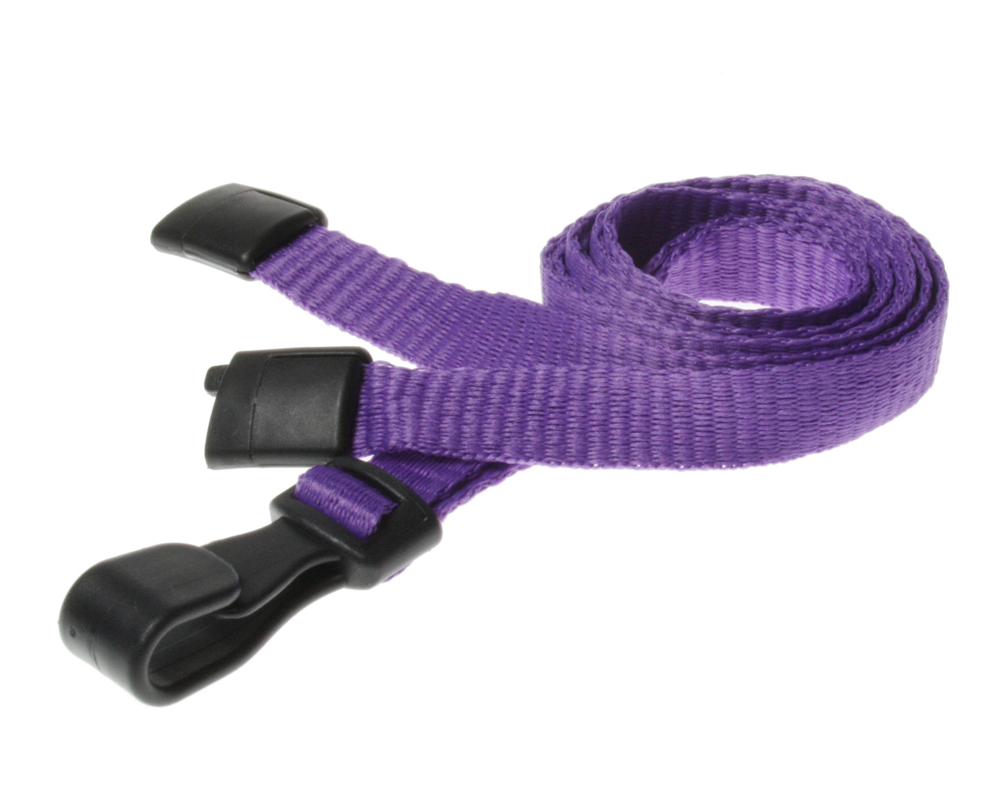 Image of Digital ID 10mm Recycled Plain Purple Lanyards with Plastic J Clip...