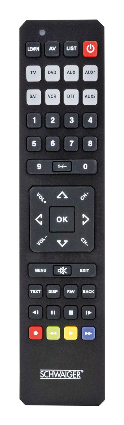 Schwaiger UFB4801 031 remote control IR Wireless DVD/Blu-ray, SAT, TV, VCR Press buttons
