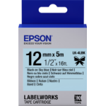 Epson C53S654032/LK-4LBK DirectLabel-etikettes black on blue bright 12mm x 5m for Epson LabelWorks 4-18mm/36mm/6-12mm/6-18mm/6-24mm