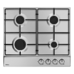 Amica PGA6100BPR hob Brushed steel Built-in 59 cm Gas 4 zone(s)