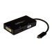StarTech.com Adaptador USB-C de Vídeo Multipuertos - 3en1 - 4K 30Hz - Negro