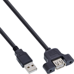 InLine USB 2.0 Adapter Cable Type A male / A female for slot bracket, 0.6m