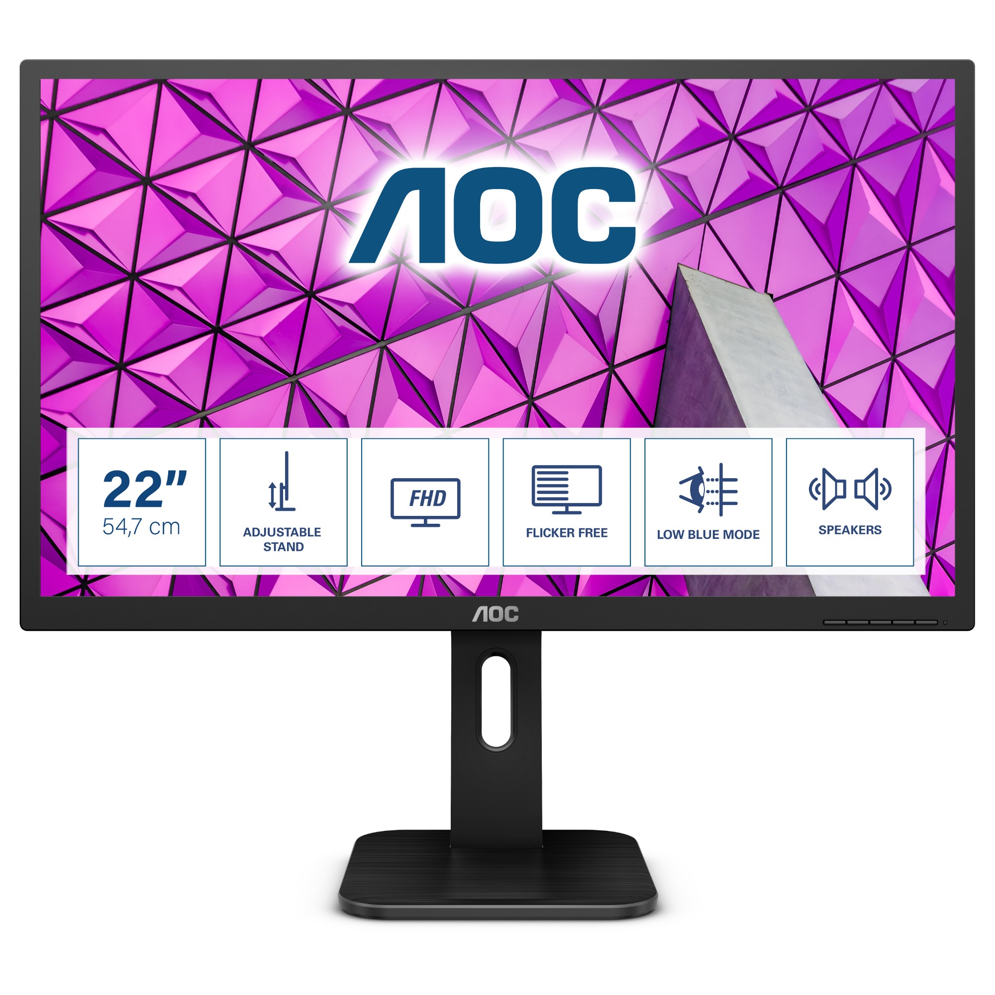 Screen size (inch) 21.5, Panel resolution 1920x1080, Refresh rate 60 Hz, Panel type TN, HDMI HDMI 1.4 x 1, D-SUB (VGA) 1x, DVI 1x DVI-D