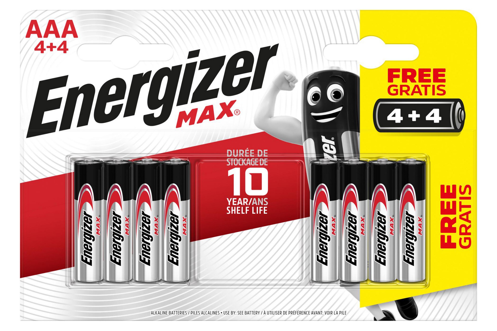 E301533900 ENERGIZER Max AAA Alkaline Batteries - Pack of 8