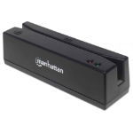 Manhattan USB-A Magnetic Strip Card Reader, Triple Track Reader, Keyboard Wedge Decoder, Cable 1.5m, Black, Three Year Warranty, Box