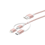 j5create JMLC11 USB cable 1 m USB A Micro-USB B Rose gold