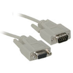 C2G DB9 M/F Extension Cable, Beige 50ft serial cable 15.24 m