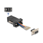 DeLOCK D-Sub 9 pin female to RJ12 female Assembly Kit black