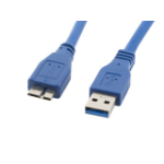 Lanberg CA-US3M-10CC-0005-B USB cable 0.5 m Micro-USB A USB A Blue