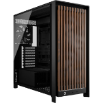 Corsair FRAME 5000D WOOD RS Midi Tower Black, Walnut