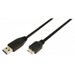 LogiLink CU0027 USB cable USB 3.2 Gen 1 (3.1 Gen 1) 3 m USB A Micro-USB B Black