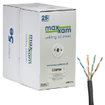 Cablenet Cat5e Black U/UTP LSOH 24AWG Solid CPR Dca Cable 305m Reelex Box