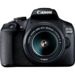 Canon EOS 2000D + EF-S 18-55mm IS II SLR Camera Kit 24.1 MP CMOS 6000 x 4000 pixels Black