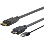 Vivolink PROHDMIUSBDP1 video cable adapter 1 m DisplayPort HDMI + USB Black  Chert Nigeria