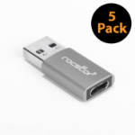 Rocstor Y10A207-G1-5PK cable gender changer USB-A USB-C Aluminum