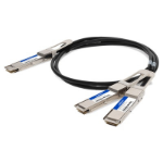 AddOn Networks DAC-Q56DD-2Q28-1M-AO InfiniBand/fibre optic cable 39.4" (1 m) 2xQSFP28 QSFP-DD Black, Silver