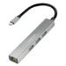 LogiLink USB 3.2 Gen1 Hub, 3-port, USB-C, with Gigabit Ethernet, aluminum