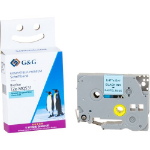G&G 16829 labelprinter-tape Zwart op blauw TZe